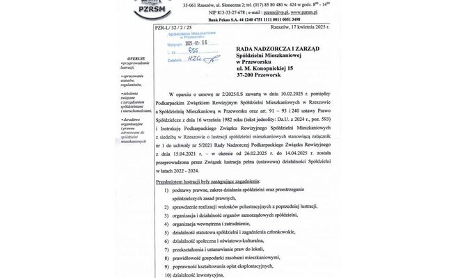 List polustracyjny